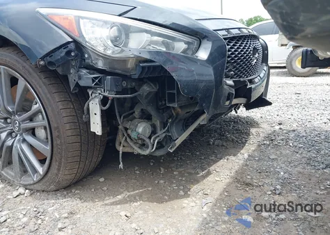 2016 Infiniti Q50 Red Sport 400 from USA, damaged, VIN JN1FV7AR1GM451901